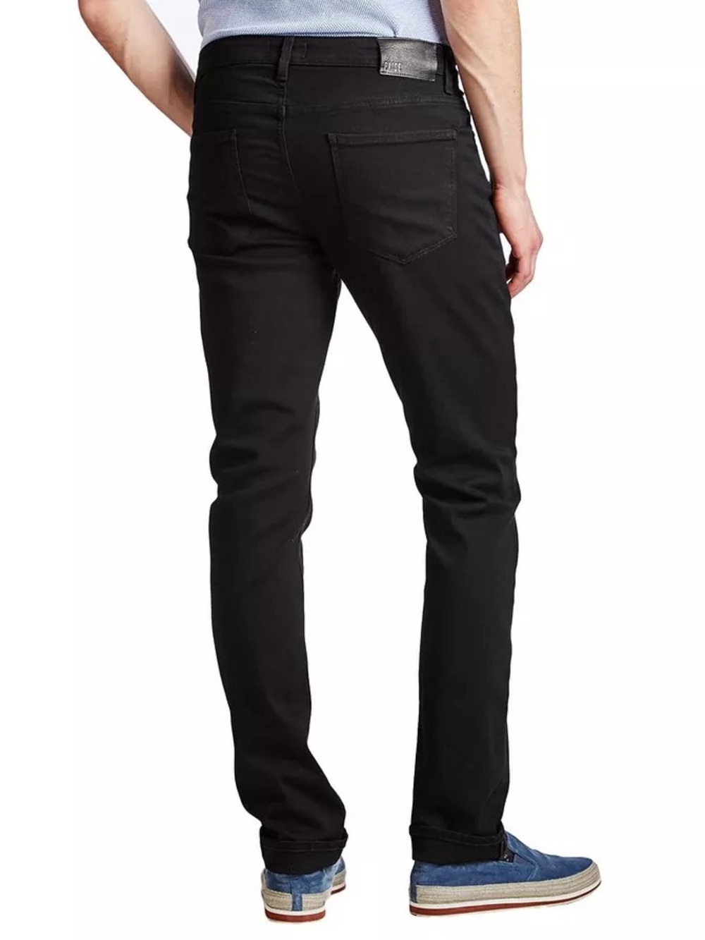 Men’s Paige Federal Slim Straight Jeans in Black 32
